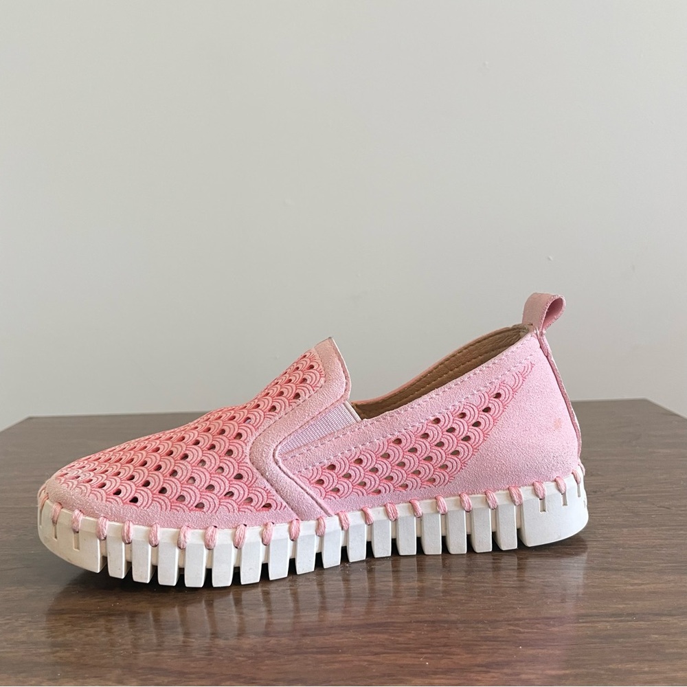 Ilse Jacobsen Tulip Pink Girl Slip On Sneakers Flats 33 - Picture 3 of 8